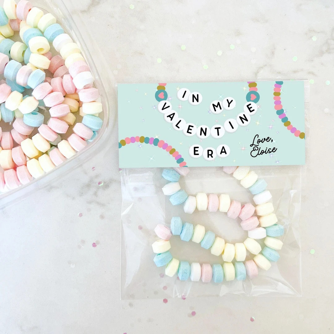 Era Inspired Personalized Valentine Kit, Set of Stickers and Bags, Classroom Favor, in My Valenti... | Etsy (US)