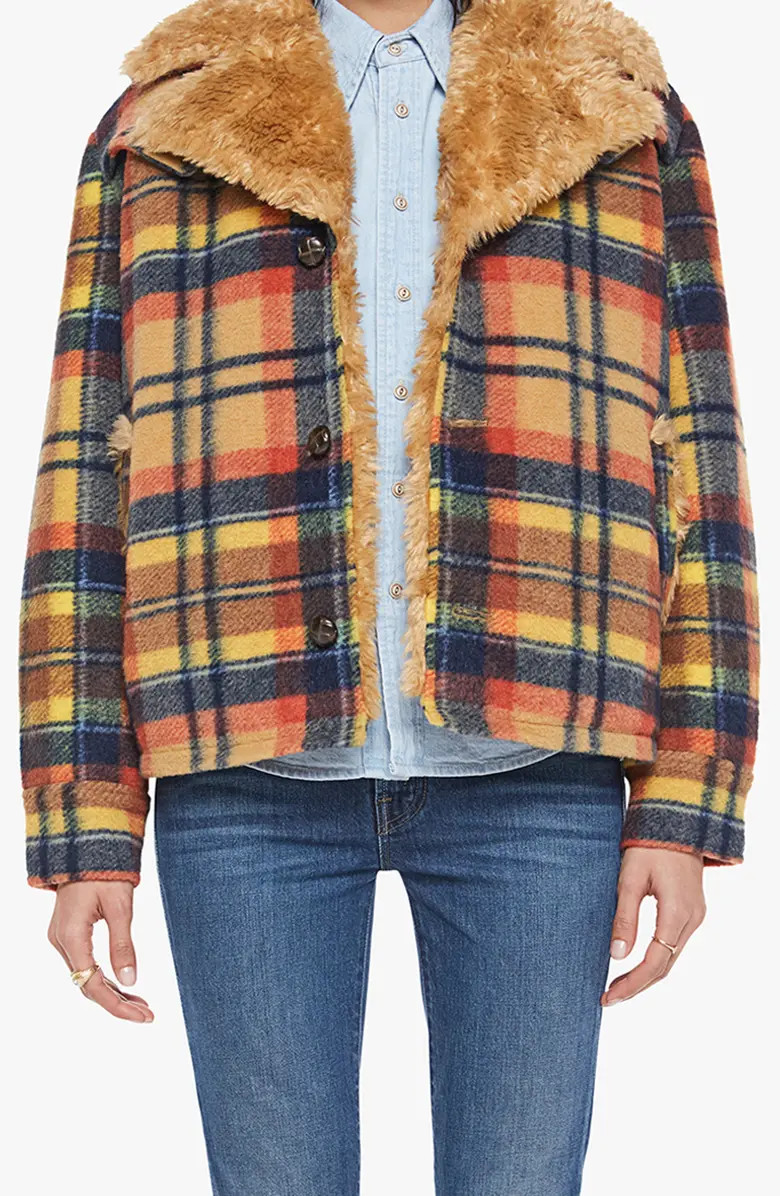 MOTHER The After School Special Jacket with Faux Fur Lining | Nordstrom | Nordstrom