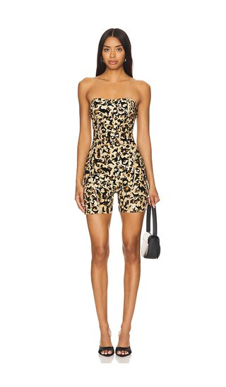 Darling Playsuit in Beige Leopard Print | Revolve Clothing (Global)