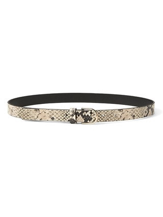 Snake-Effect Leather Trouser Belt | Banana Republic US