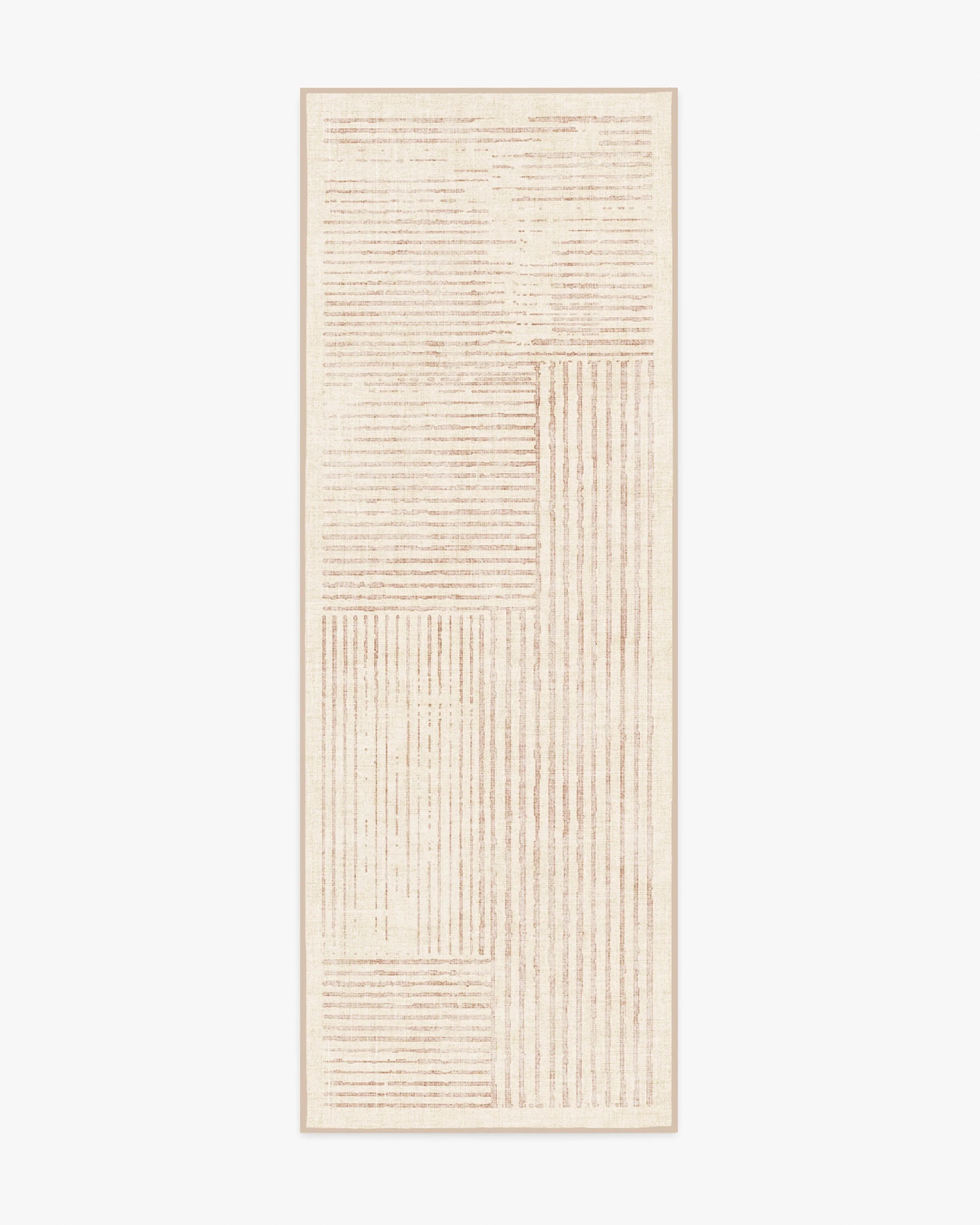 Linear Oasis Neutral Flatwoven Rug | Ruggable