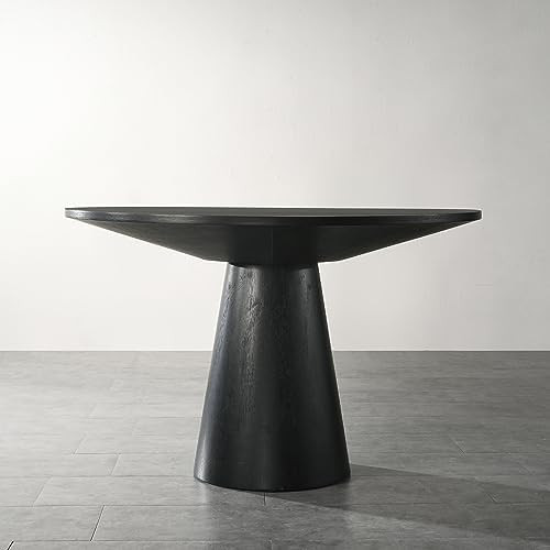 Roundhill Furniture Rocco Contemporary 48" Pedastal Dining Table, Ebony | Amazon (US)