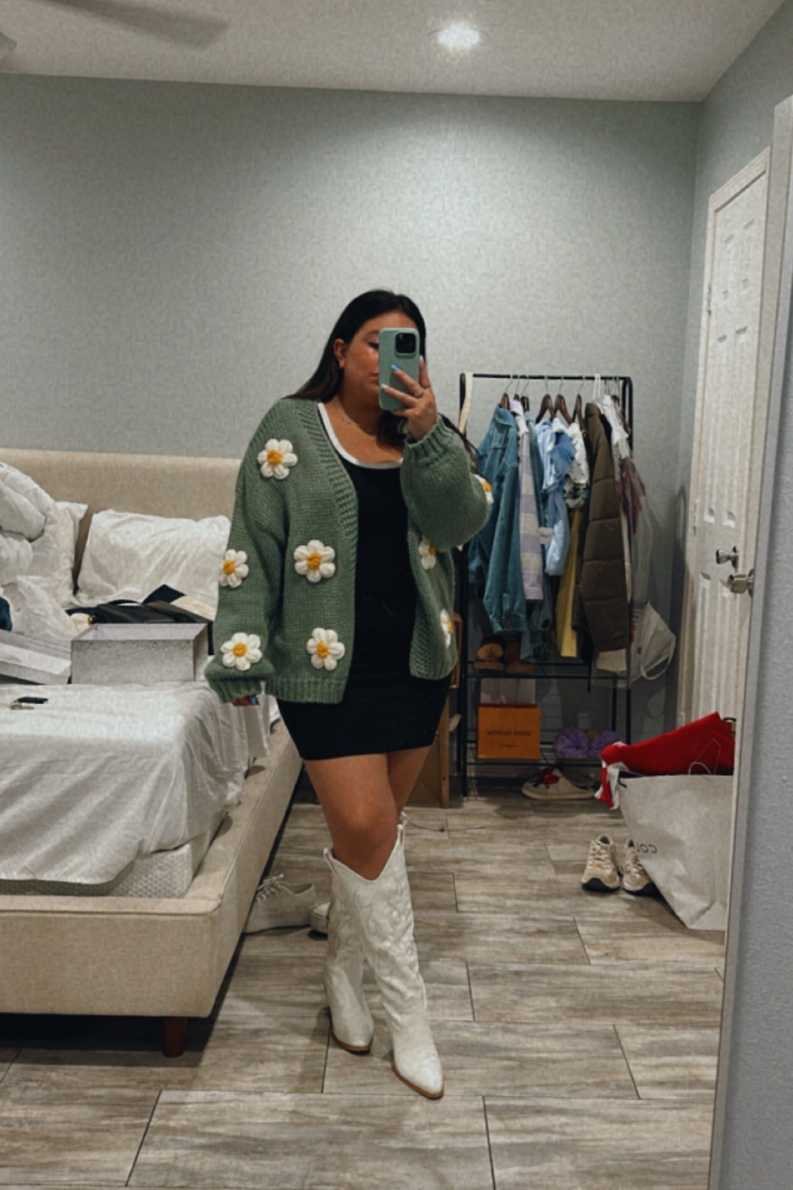 Spring cowgirl look, spring cardigan, floral cardigan 

#LTKSeasonal #LTKstyletip #LTKworkwear