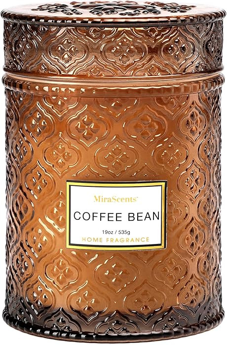 Coffee Bean Scented Candles, 19oz Aromatherapy Candles Gifts for Women, Brown Luxury Large Decora... | Amazon (US)