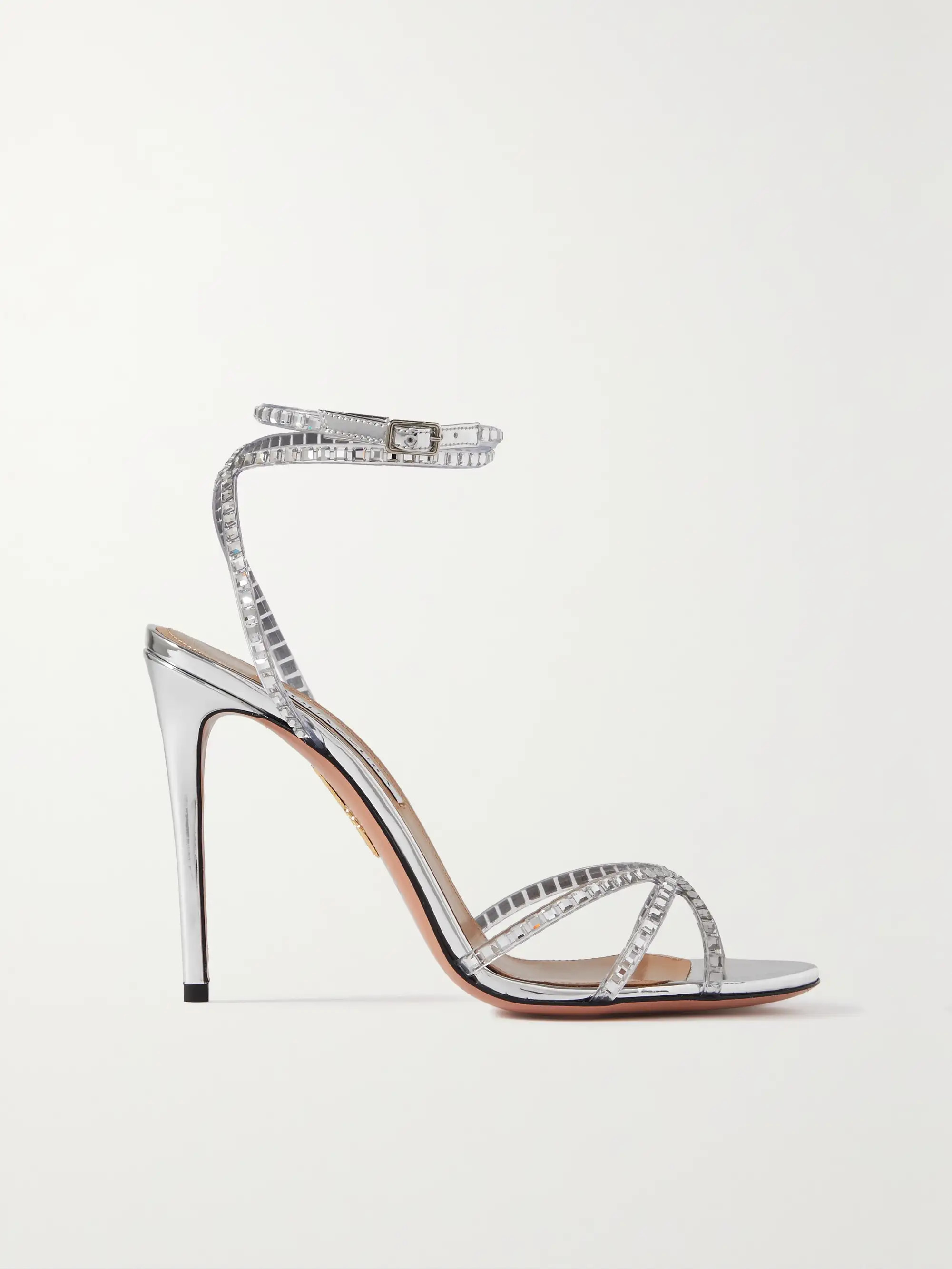 Dance Plexi 105 crystal-embellished PVC sandals | NET-A-PORTER (US)