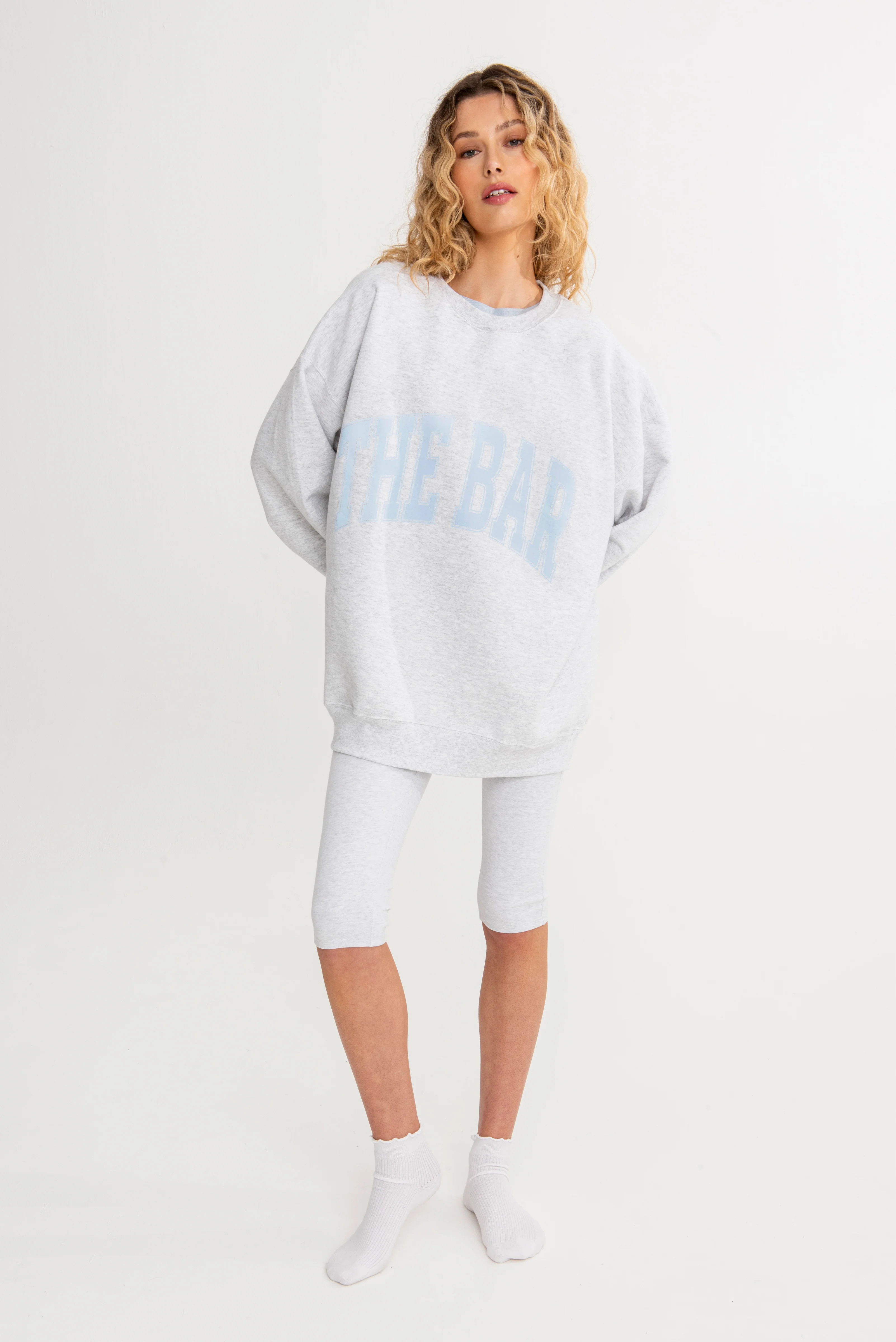 INSIDE OUT REVERSIBLE SWEATSHIRT - WHITE / IRIS | The Bar