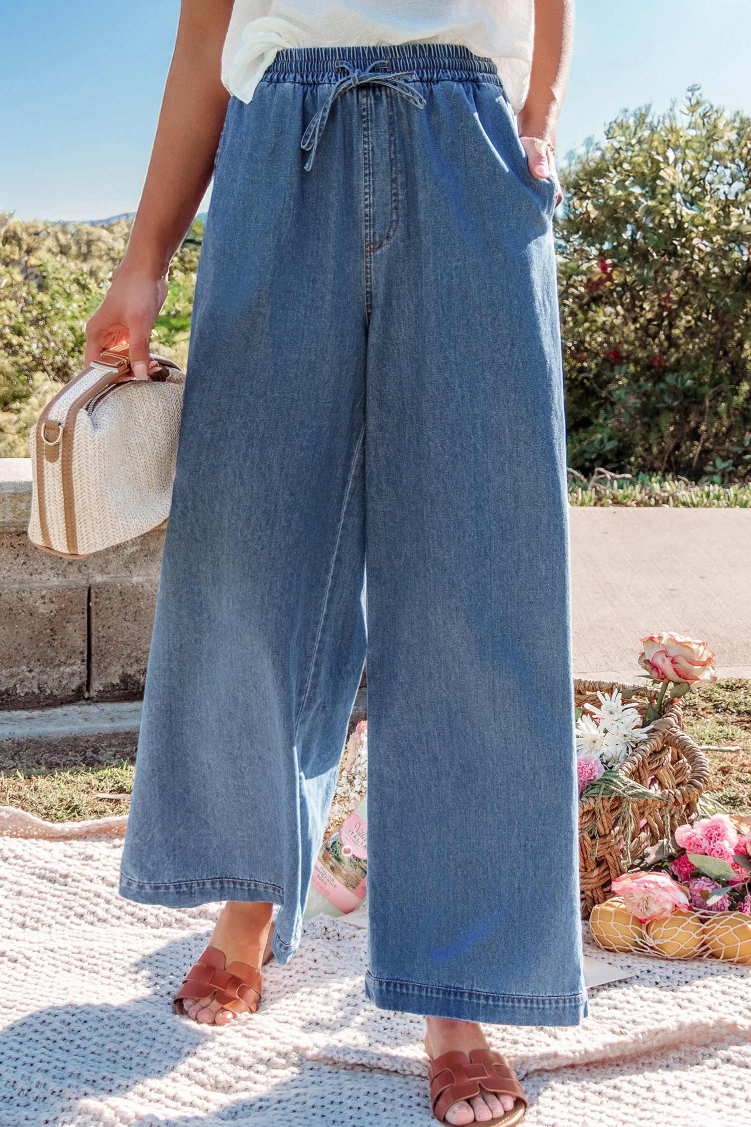 NewSunday Blues Denim Pants | Cupshe US