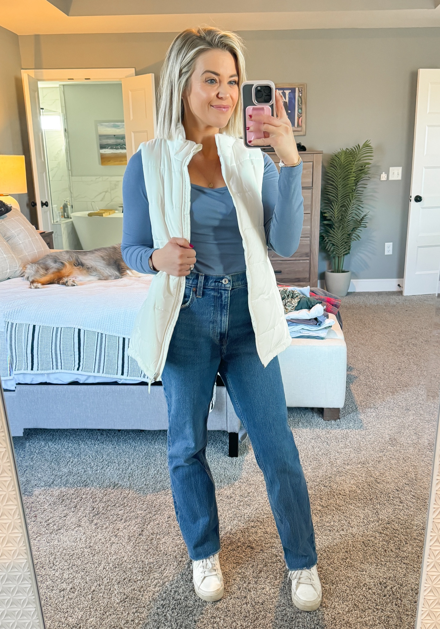 Love this body suit & vest combo! Both super affordable on Amazon and available in lots of colors, true to size! Wearing small in both. Also linked these jeans and Nike sneakers! 

White tennis shoes / petite jeans / petite style / fall winter fashion / Amazon finds / affordable 

#LTKFindsUnder50 #LTKHoliday #LTKSeasonal