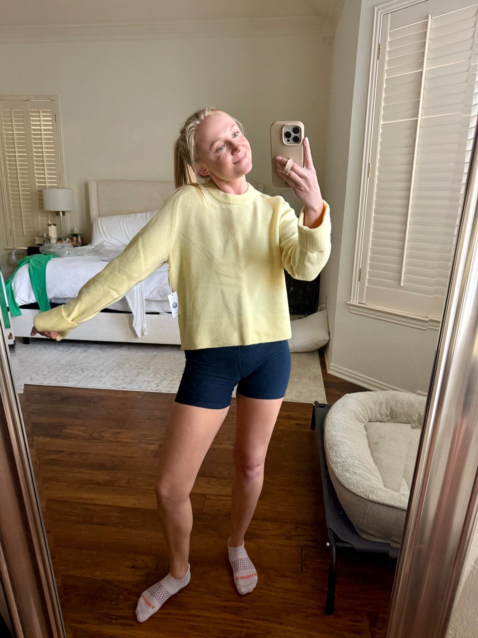 This yellow sweater is so warm and amazing quality! Wearing an XS 

#LTKPetite #LTKSpringSale #LTKootd