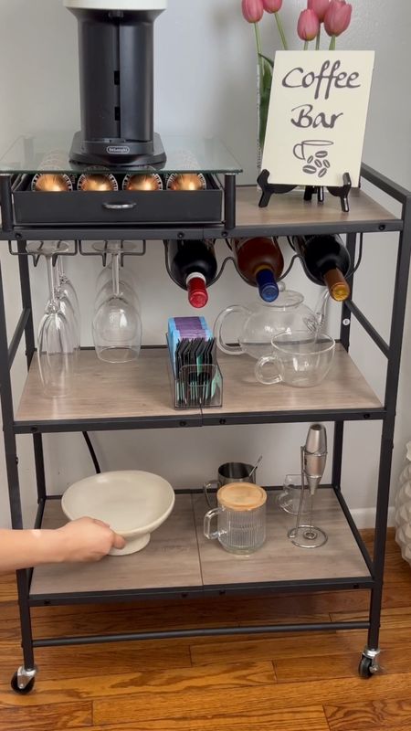 Amazon finds, this bar cart is both for coffee bar and wine bar on wheels plus it is on sale rn 

#LTKVideo #LTKhome #LTKsalealert