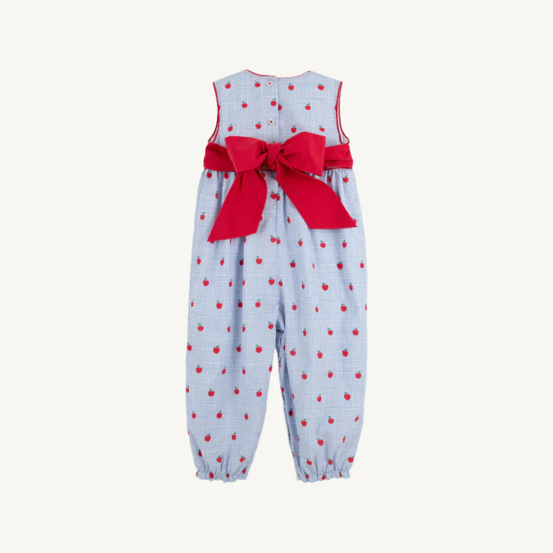 Sleeveless Rebecca Romper - Apple of My Eye with Richmond Red | The Beaufort Bonnet Company