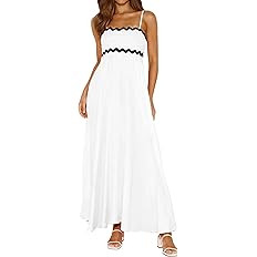 PRETTYGARDEN Womens Spaghetti Strap Maxi Dresses 2026 Summer Casual Sleeveless Smocked Boho A Lin... | Amazon (US)