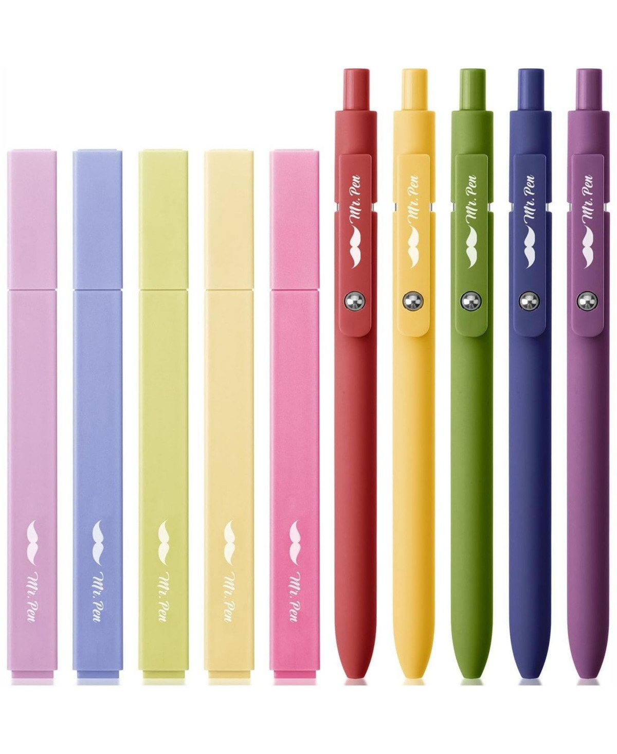 Mr. Pen Aesthetic Highlighter and Gel Pens, 10 Pack, Vintage Color | Macy's