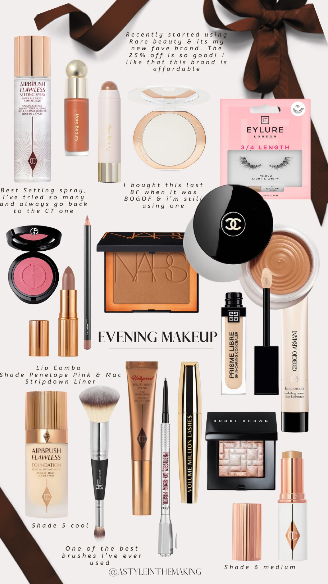 What I’m currently using for my evening makeup. Space NK have 25% off and LF have some amazing discounts on! 

Makeup, space nk, look fantastic, rare beauty, Charlotte tilbury, Mac, Armani, Chanel bronzer, glam makeup 

#LTKwinter #LTKmakeup #LTKCyberWeek