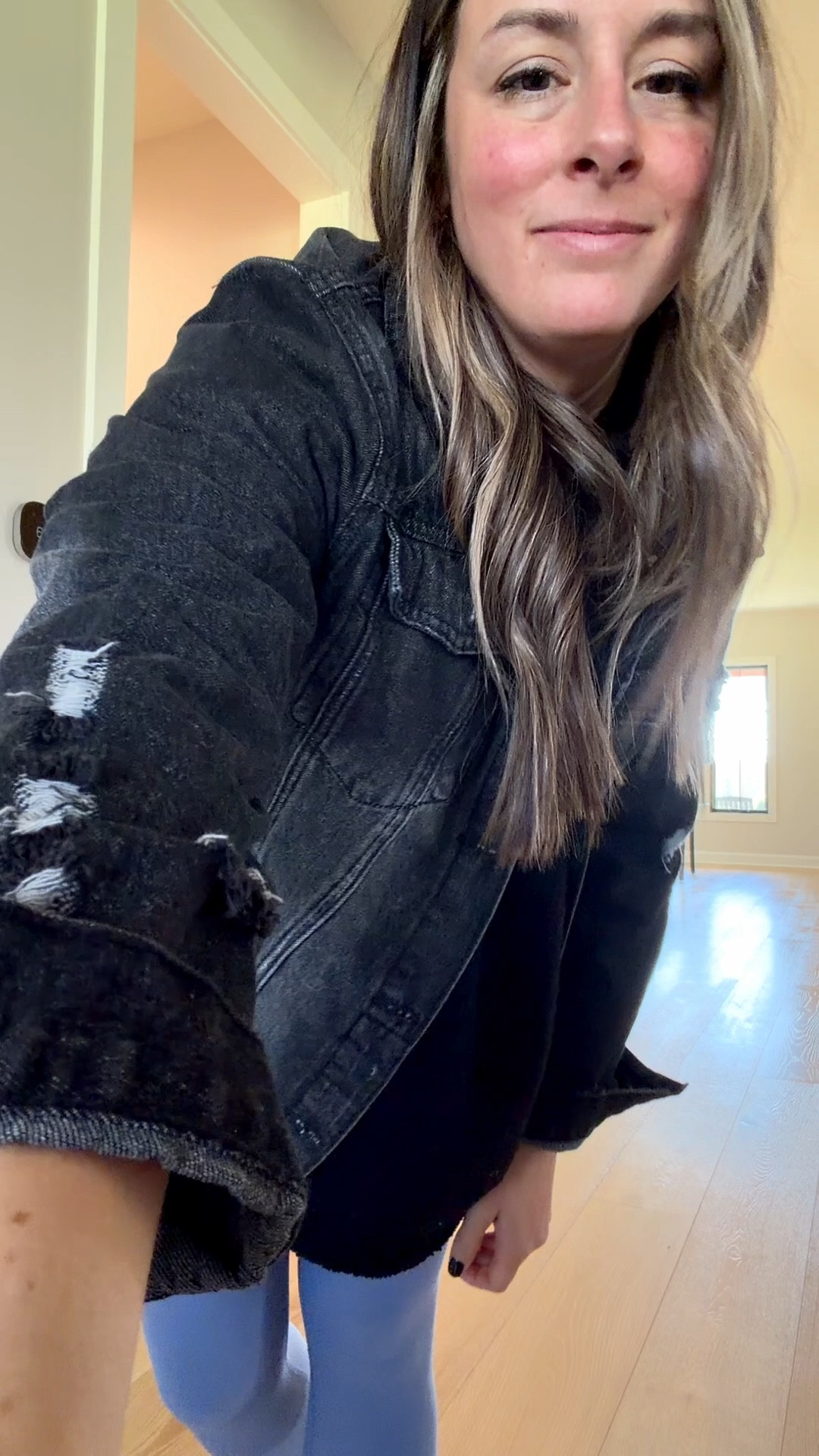 OOTD // spring style // color leggings // black denim jacket 

#LTKootd #LTKdayinmylife