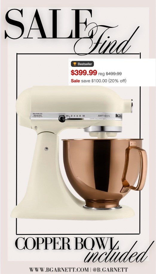 Spotted on sale!! And the copper bowel is included 

KitchenAid mixer | copper bowl | sale find | kitchen decor 

#LTKfoodie #LTKSaleAlert #LTKHome