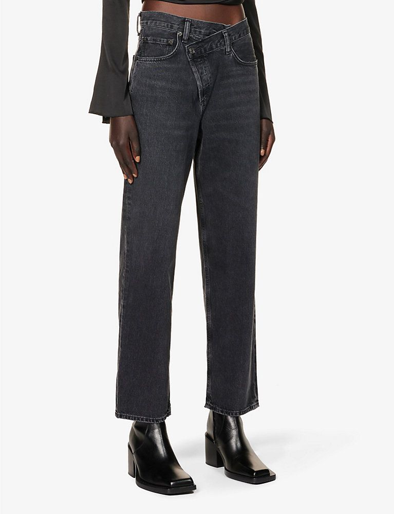 Criss Cross straight mid-rise jeans | Selfridges