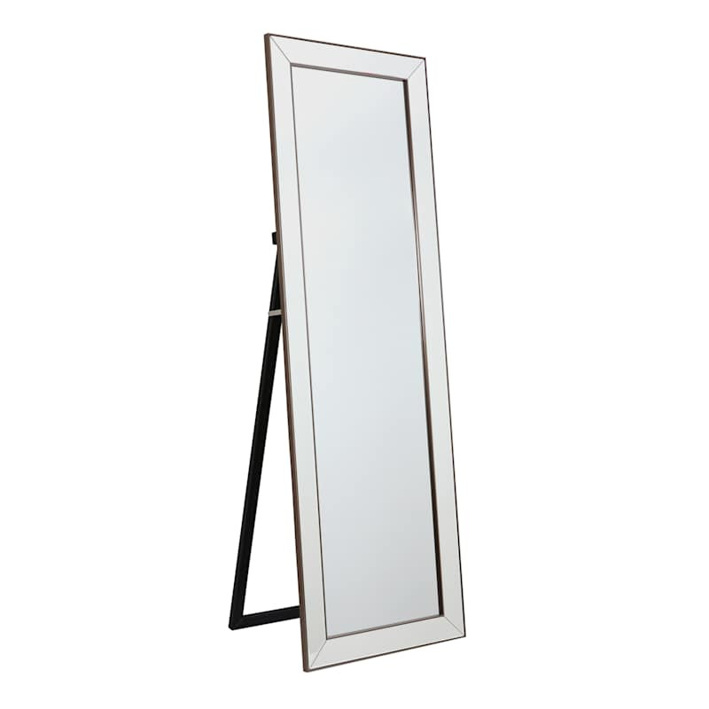 Mirror Framed Black Floor Mirror, 21x65 | At Home