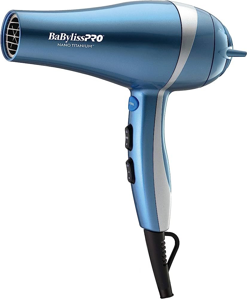 BaBylissPRO Hair Dryer, Nano Titanium 2000-Watt Blow Dryer, Hair Styling Tools & Appliances, BNT5... | Amazon (US)