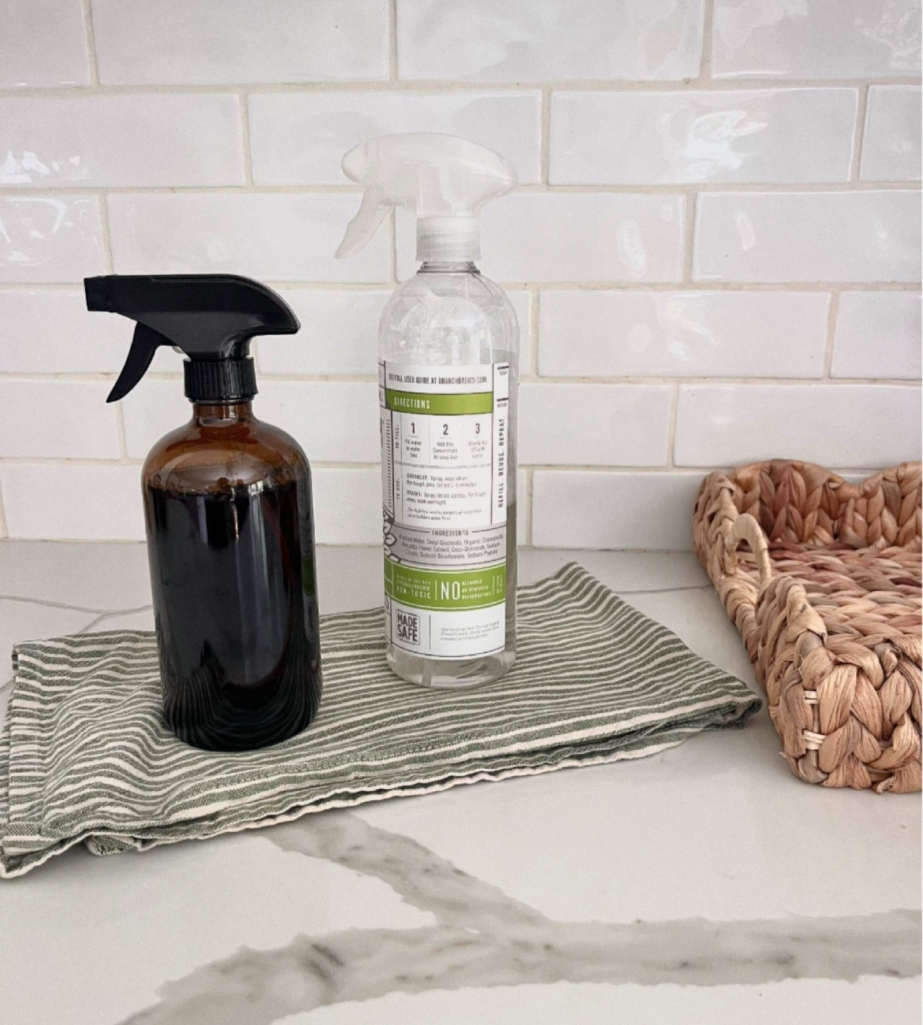 My go-to Lo-Tox cleaners that I can feel good about using! The dark bottle is a brand called Pure Sweep that is local to Athens, you can use my code Losweep for 10% off if you are a new customer! The can use my code Lochandler for 15% at Branch Basics! 

 #LTKHome