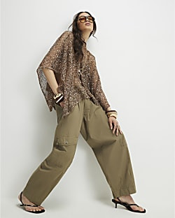 Gold Sequin Knitted Cape | River Island UK & IE