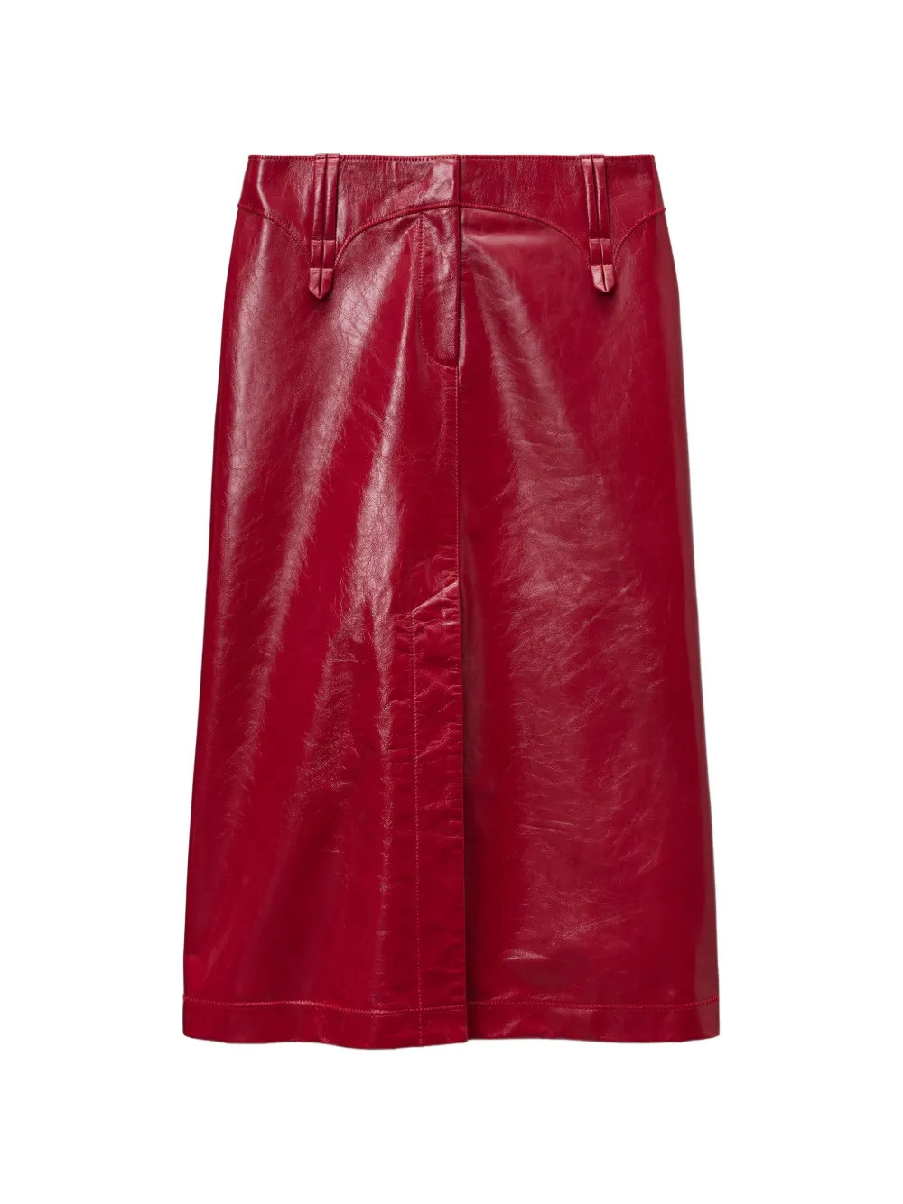 Tory Burch leather skirt - Red | Farfetch Global