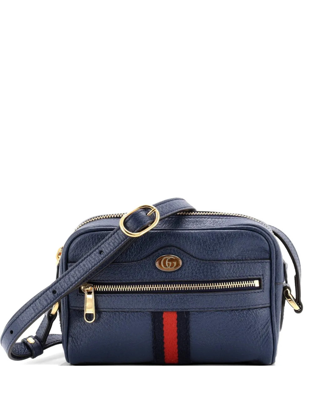 Gucci Pre-Owned Ophidia Shoulder Bag Leather Mini crossbody bag - Blue | Farfetch Global