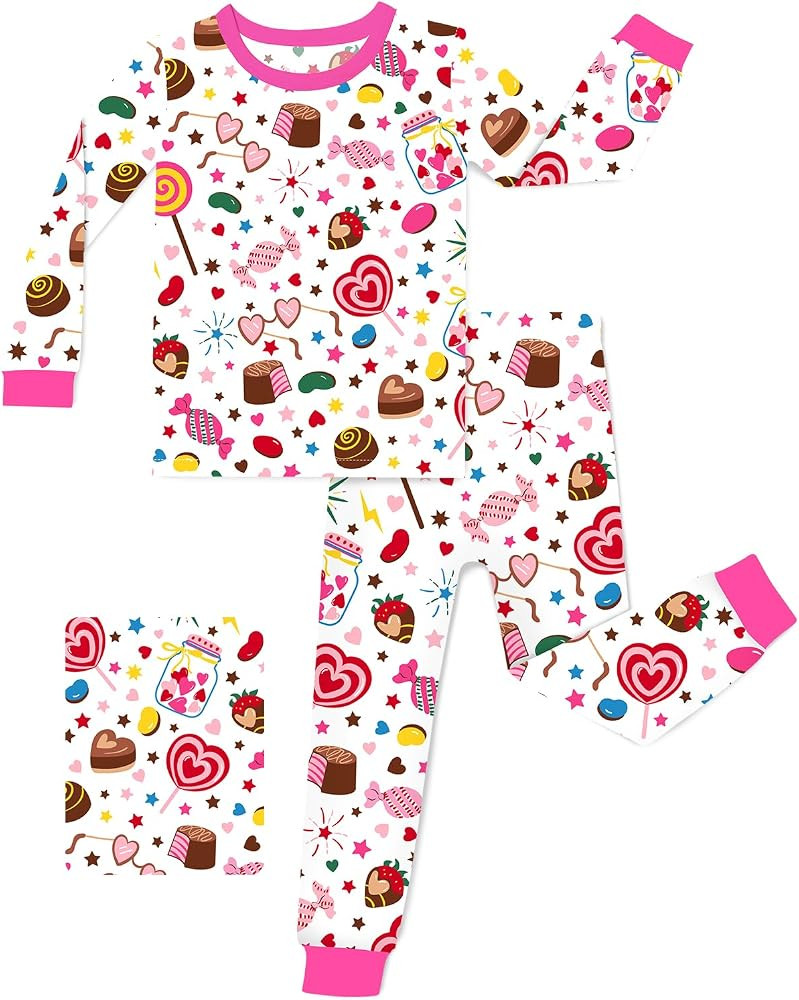 babee Reshinee Bamboo Viscose Toddler Girls Kids Pajamas Unicorn Mermaid Pjs Long Sleeve Snug fit... | Amazon (US)