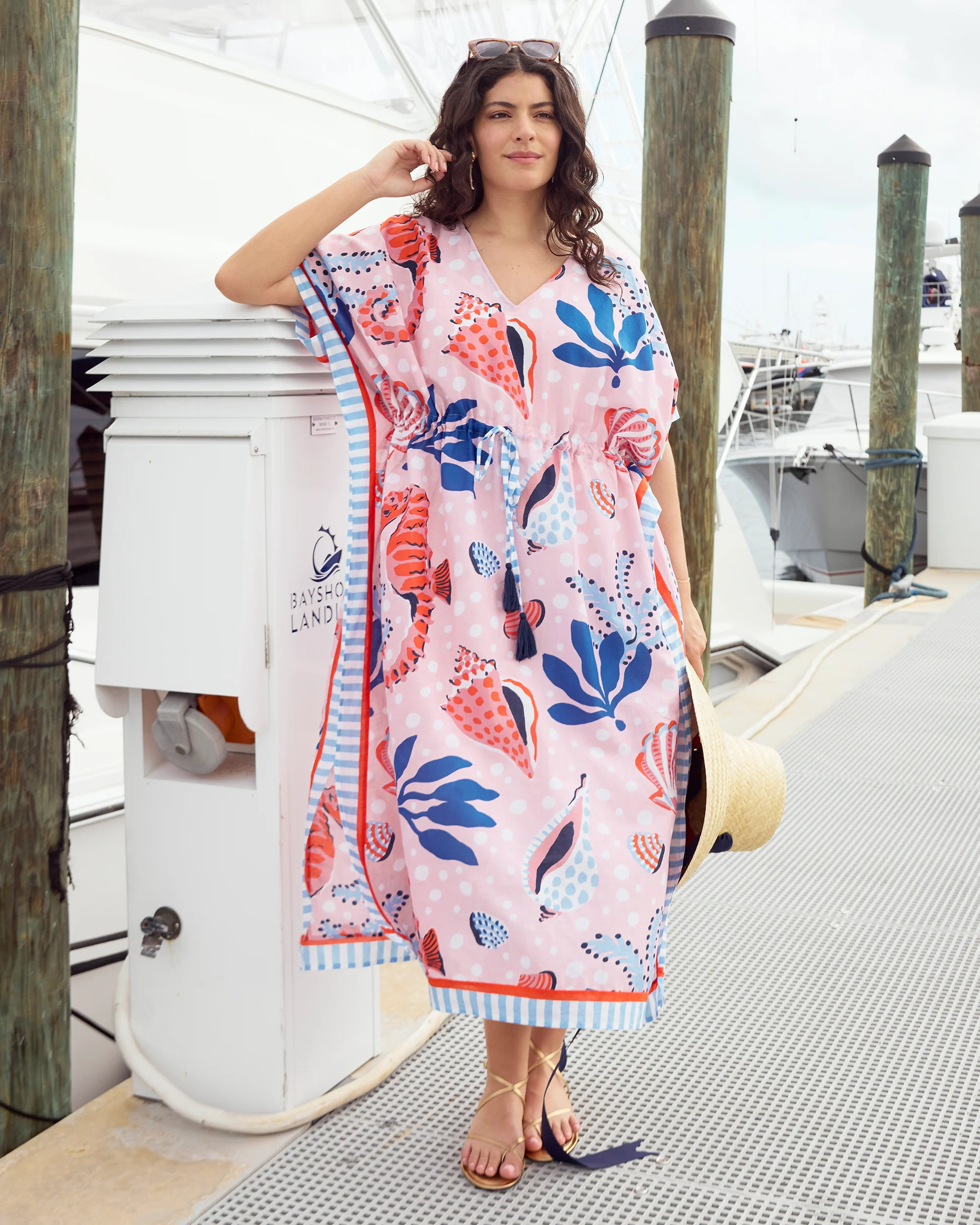 Seahorse Haven - Dockside Dinner Caftan - Vintage Convertible | Printfresh
