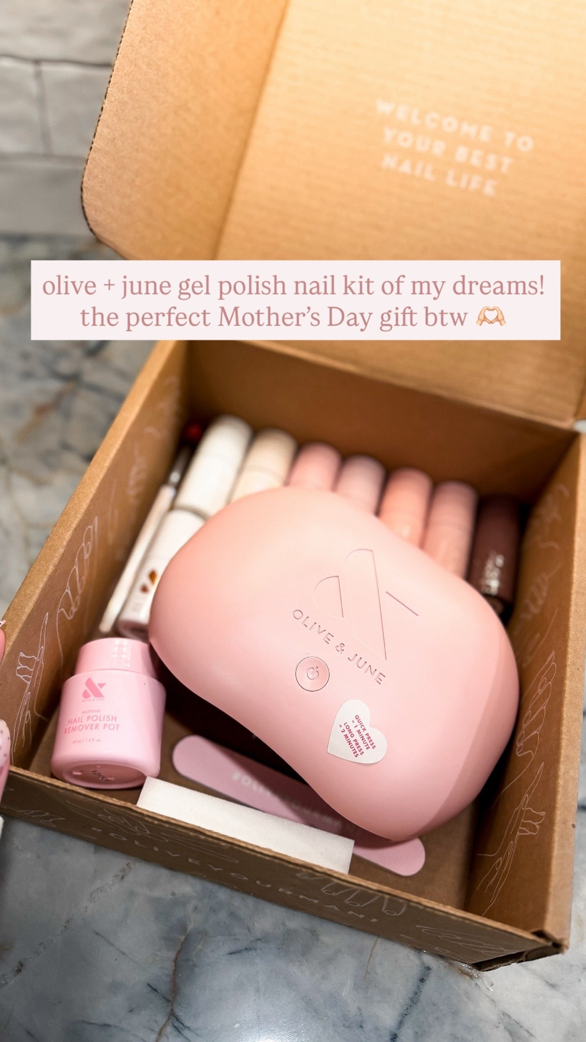 Olive & June gel polish nail kit of my dreams ✨ the perfect Mother’s Day gift IMO! My daughter is going to fight me for this one 🤭 exact polish colors linked!

#LTKMothersDay #LTKselfcare #LTKBeauty