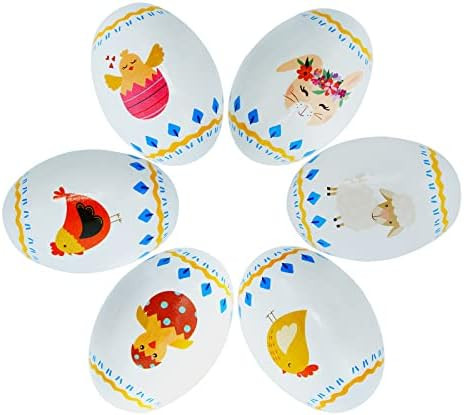 Ehome 6Pcs Egg Shakers, Easter Basket Stuffers for Babies Wooden Percussion Musical Instruments Shak | Amazon (US)