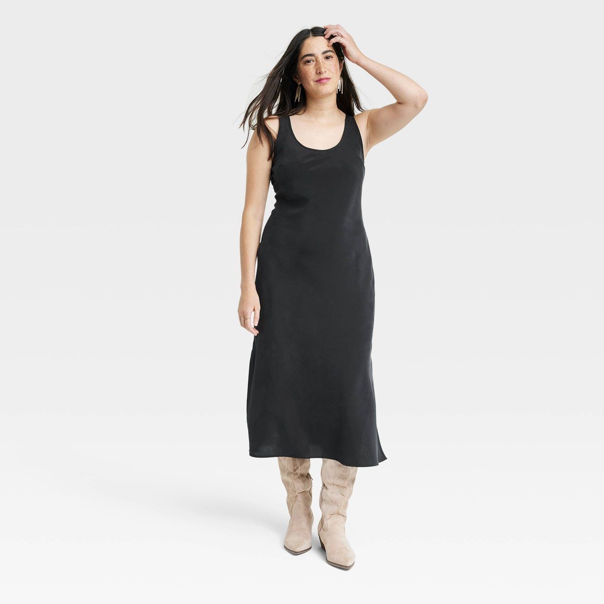 Women's Midi Slip Dress - Universal Thread™ Black 4X | Target