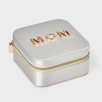 Square "Mom" Travel Jewelry Organizer - A New Day™ Ivory | Target