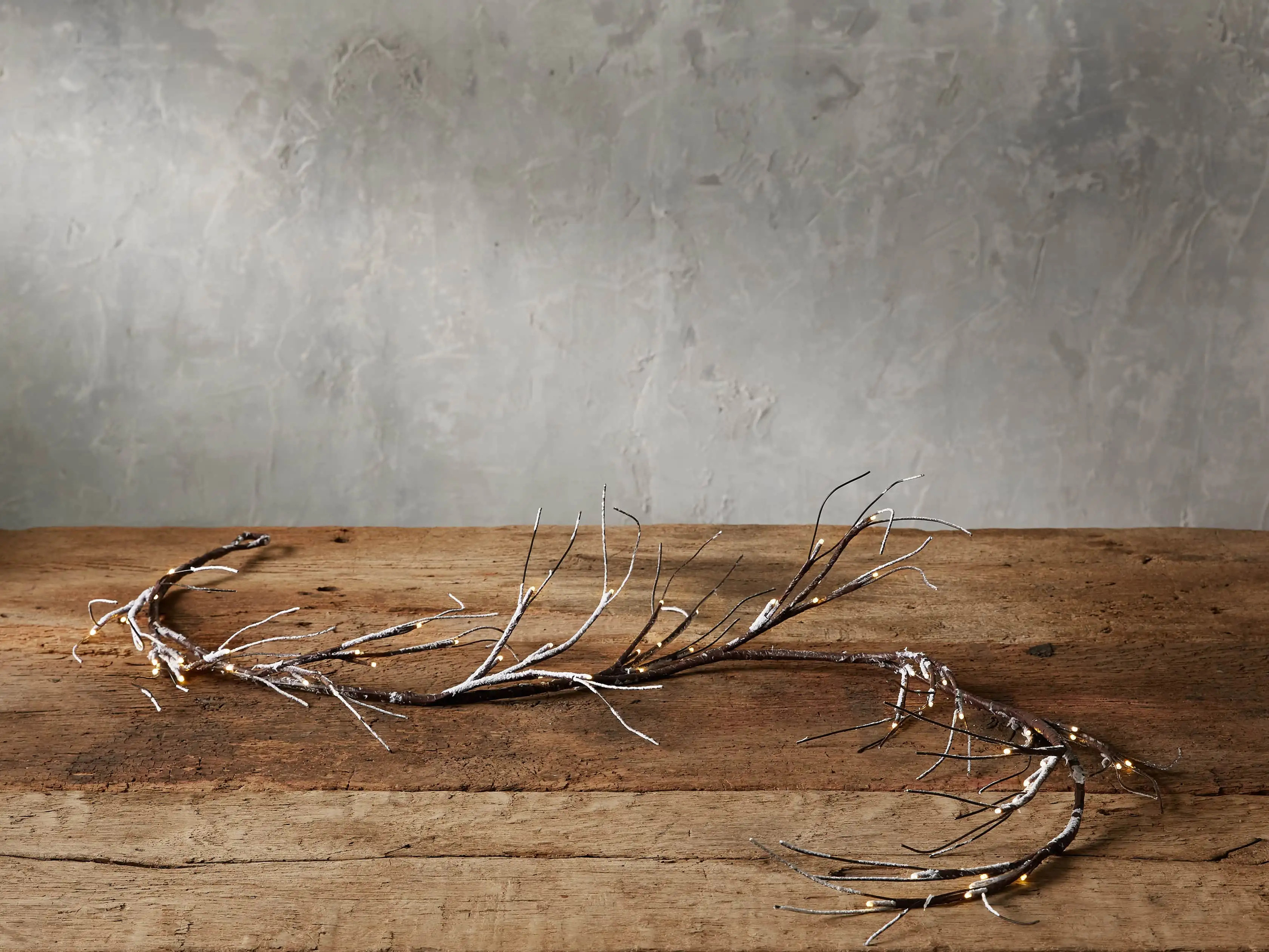 Aurora Lighted Snowy Garland | Arhaus