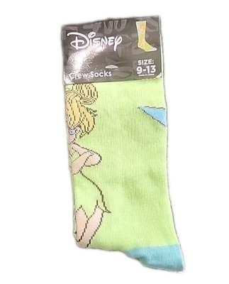 Disney Tinker Bell Crew Socks Size 9-13 | eBay US