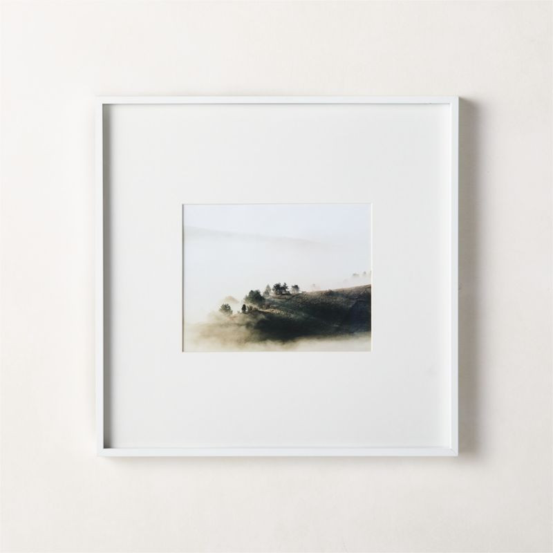 Gallery White Modern Picture Frame with White Mat 8"x10" + Reviews | CB2 | CB2