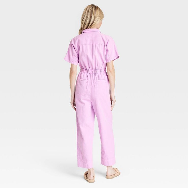 Women's Short Sleeve Button-Front Boilersuit - Universal Thread™ | Target