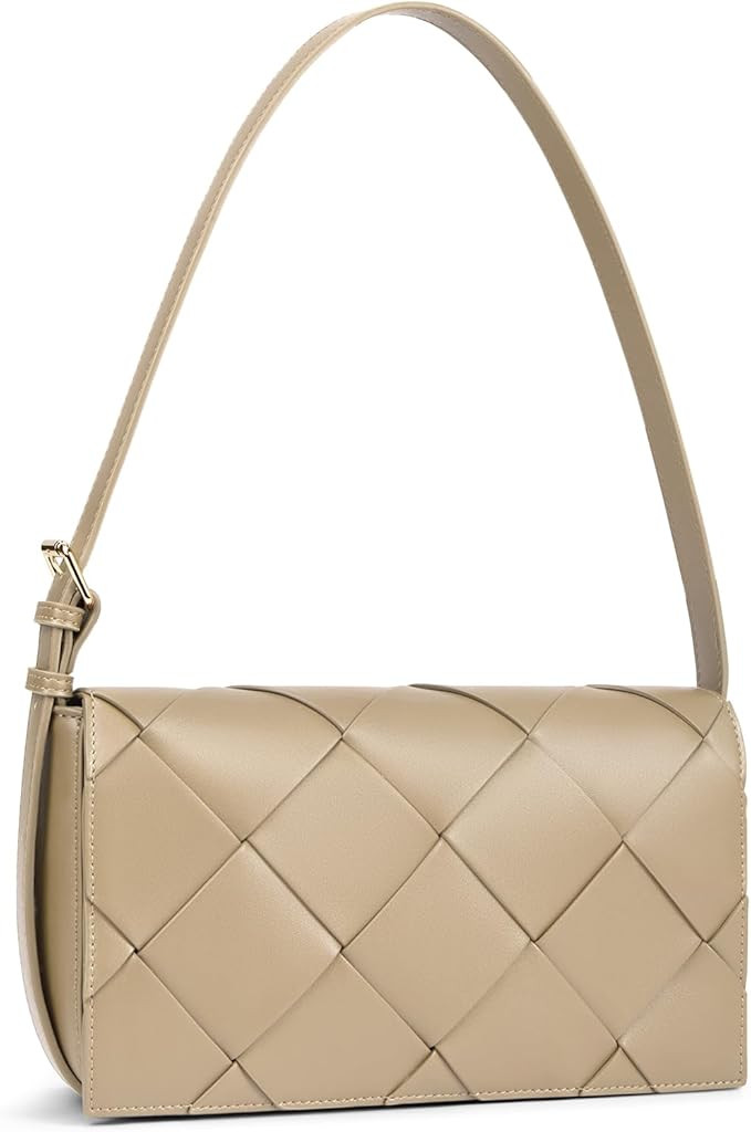 BOSTANTEN Woven Purses for Women Vegan Leather Hobo Bag Shoulder Handbags | Amazon (US)