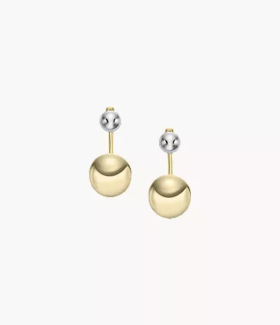 Ear Party Two-Tone Brass Jacket Earrings | Fossil (US)