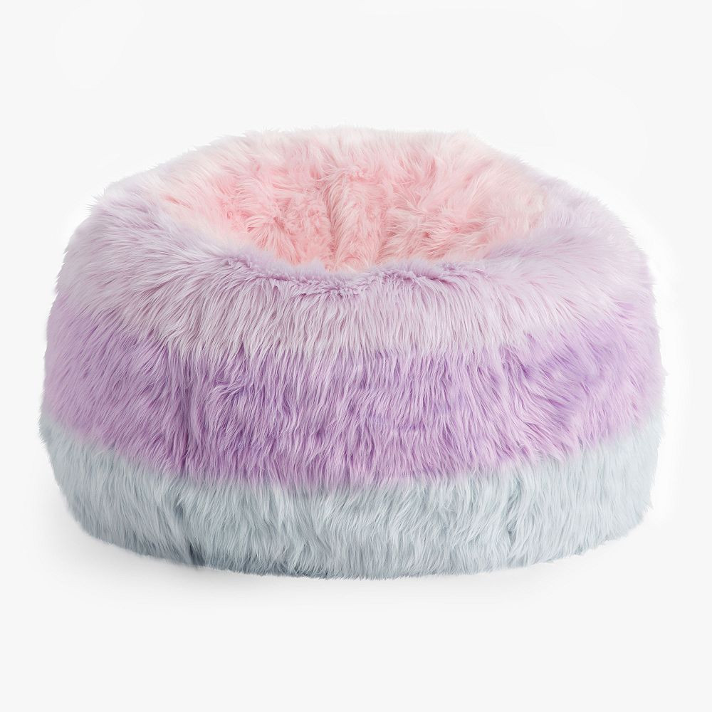 Jumbo Channel Rainbow Bean Bag Chair, Slipcover, Large | Pottery Barn Teen