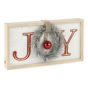 North Pole Trading Co. Yuletide Wonder Joy LED Word Block Christmas Tabletop Decor | JCPenney