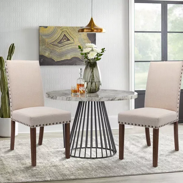 Bookout Tufted Upholstered Wooden Dining Chairs