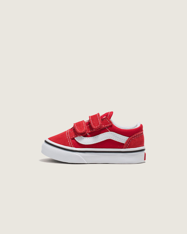 Vans Toddler Old Skool V Checkerboard Shoes (Racing Red / True White) - 9.5 | Vans (US)