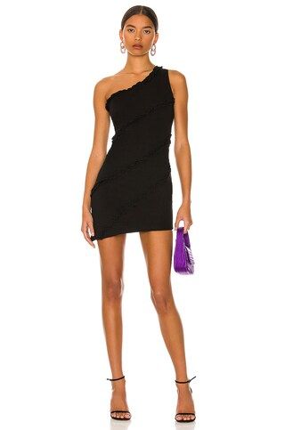 MORE TO COME Camila One Shoulder Dress in Black from Revolve.com | Revolve Clothing (Global)