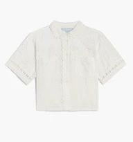 The Annette Top - White Broderie Anglaise | Hill House Home