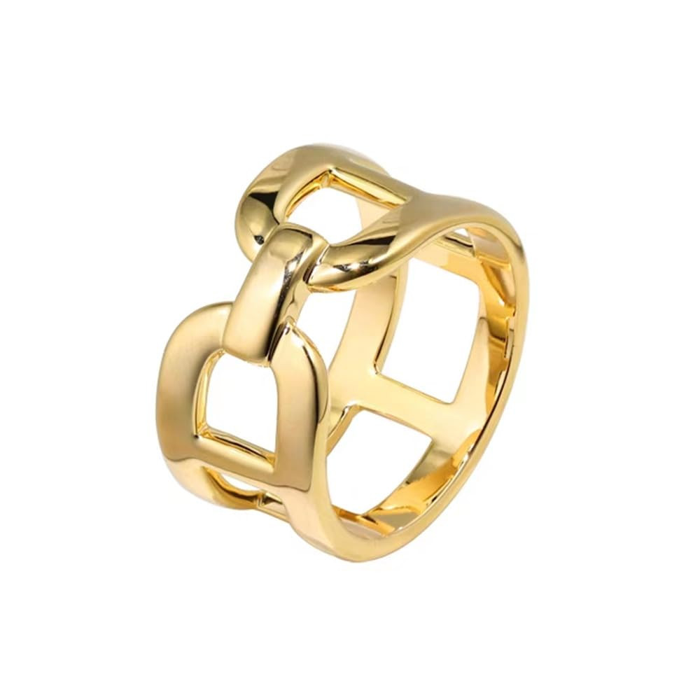 Chunky Chain Silk Scarf Clip for Women Girls Minimalist Silver Wide Band Statement Buckle Wrap Fa... | Amazon (US)