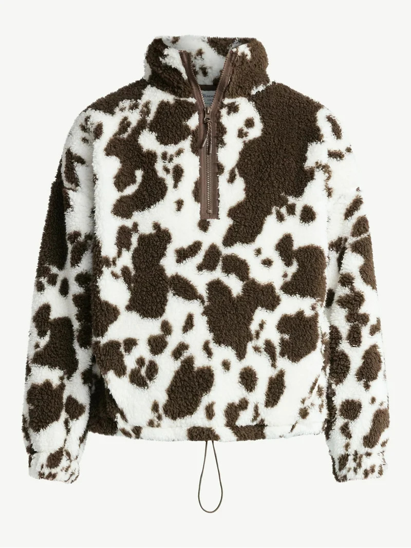 No Boundaries Plush Half-Zip Pullover, Women's | Walmart (US)