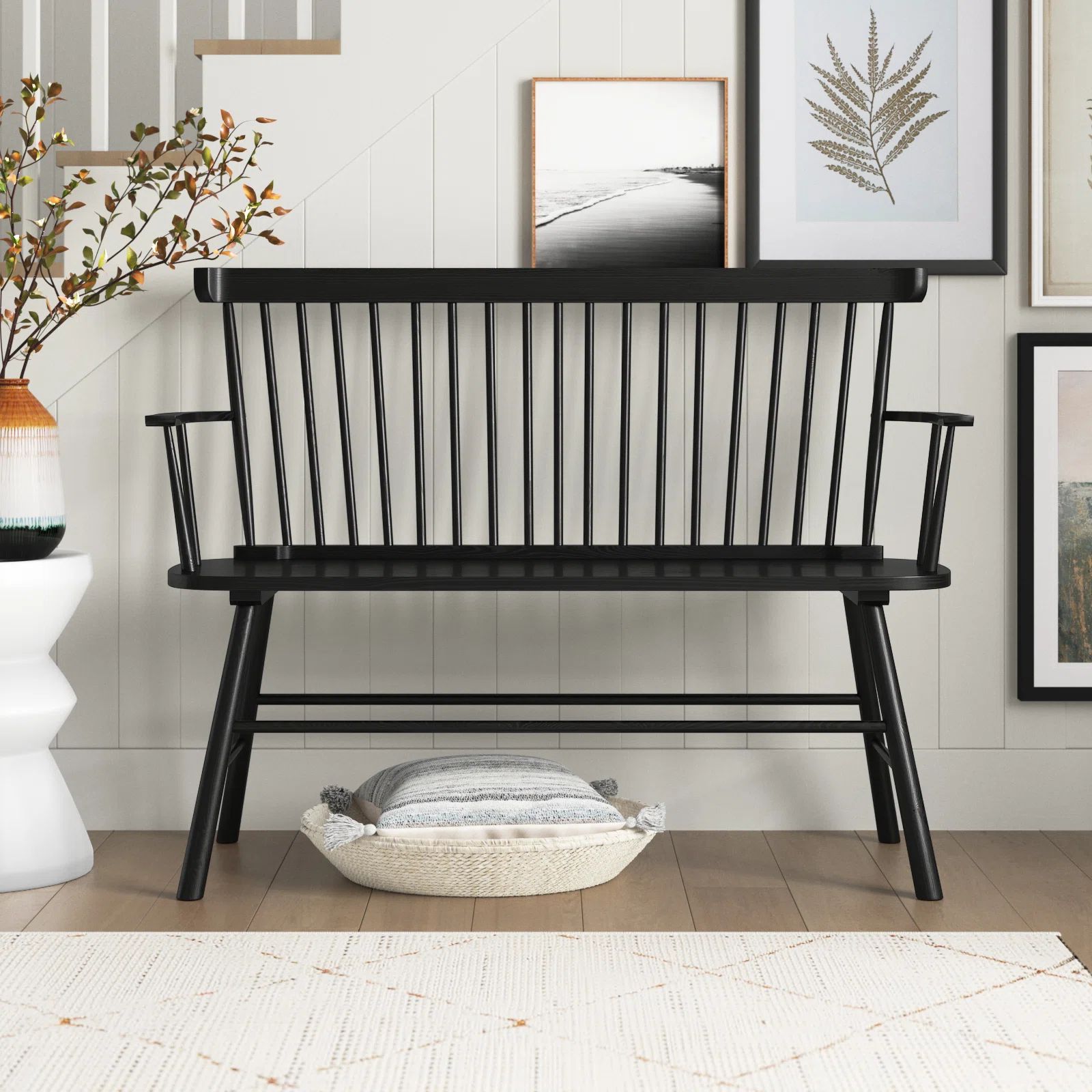 Astride Wood Bench | Wayfair North America