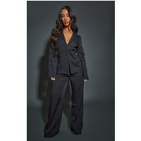 Petite Black High Waisted Pants | PrettyLittleThing US