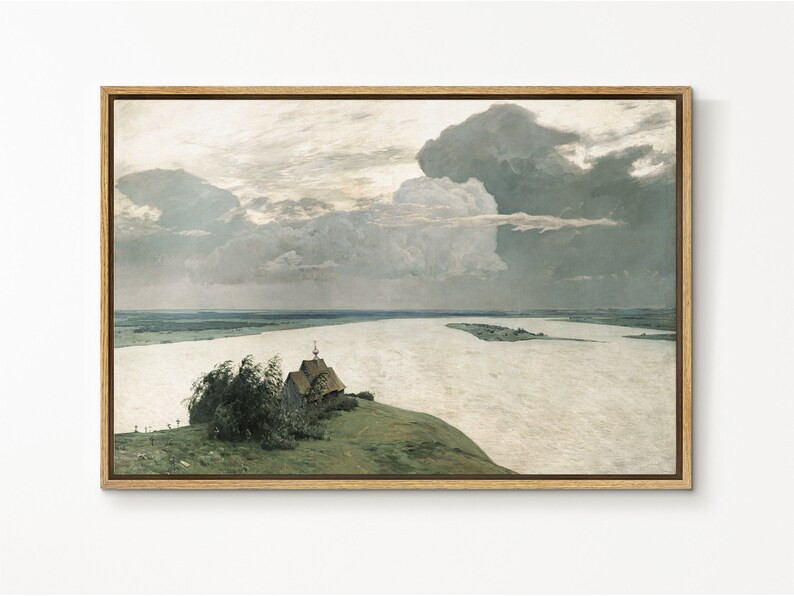 EasySuger Oil Painting Landscape Wall Art, Nature Framed Large Gallery Art, Minimalist Art Ready ... | Etsy (US)